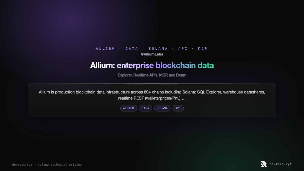 Allium enterprise blockchain data platform
