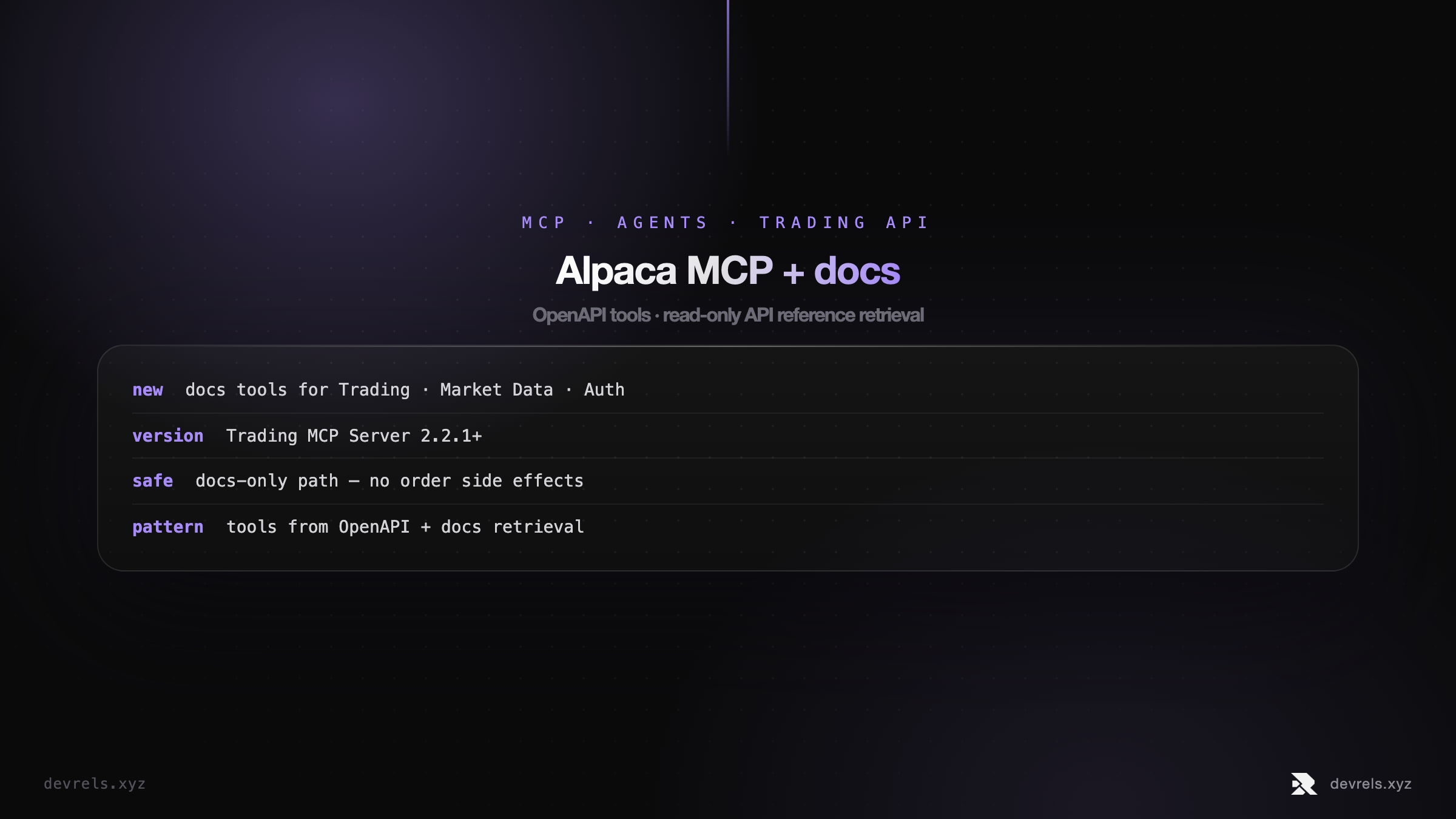 Alpaca MCP Server documentation access