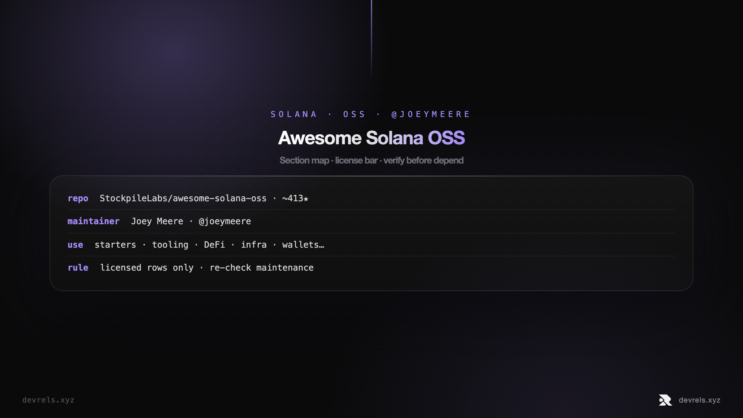 Awesome Solana OSS list guide