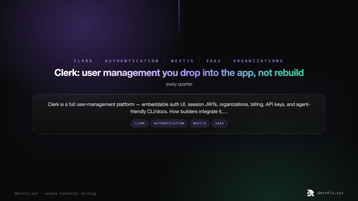 Clerk user management for application builders