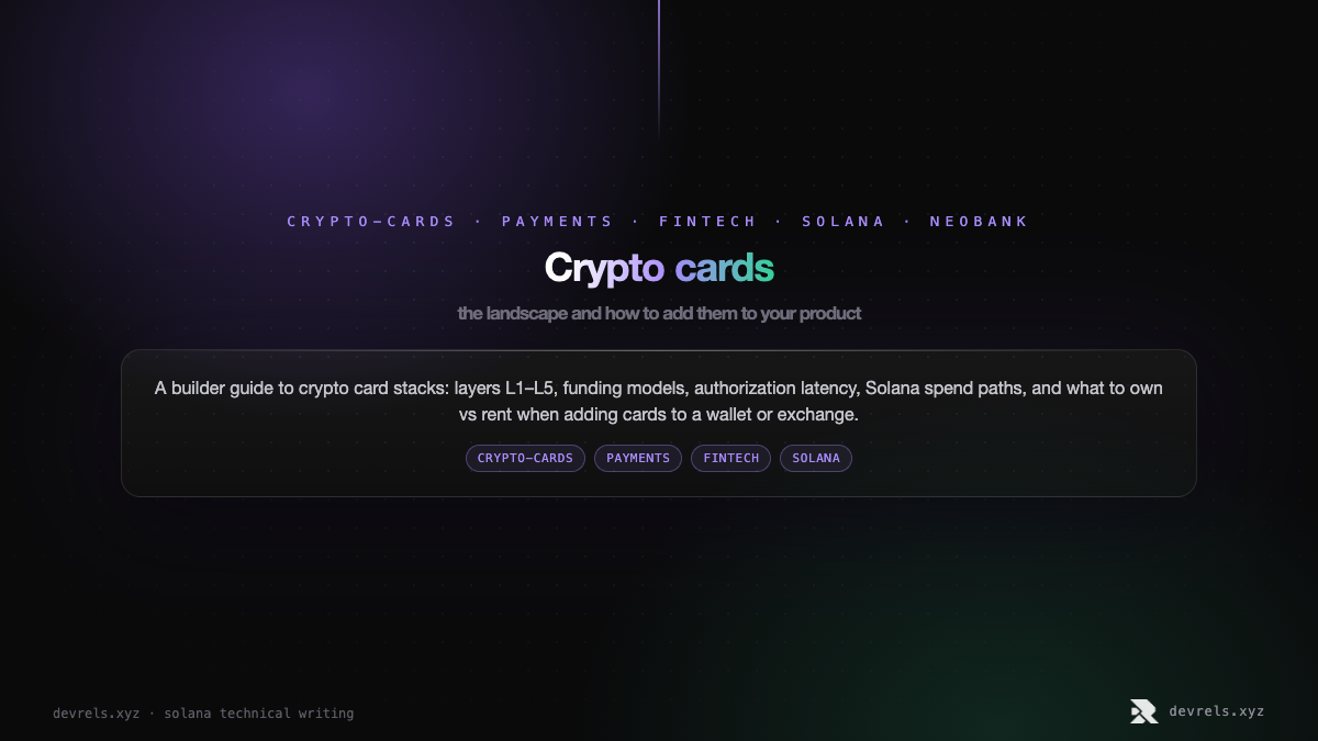 Crypto cards landscape and product integration
