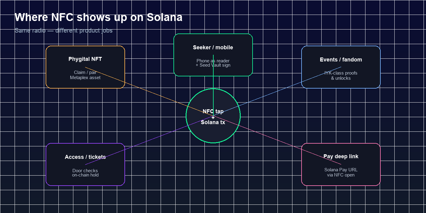NFC use cases on Solana: phygital, events, access, pay, mobile