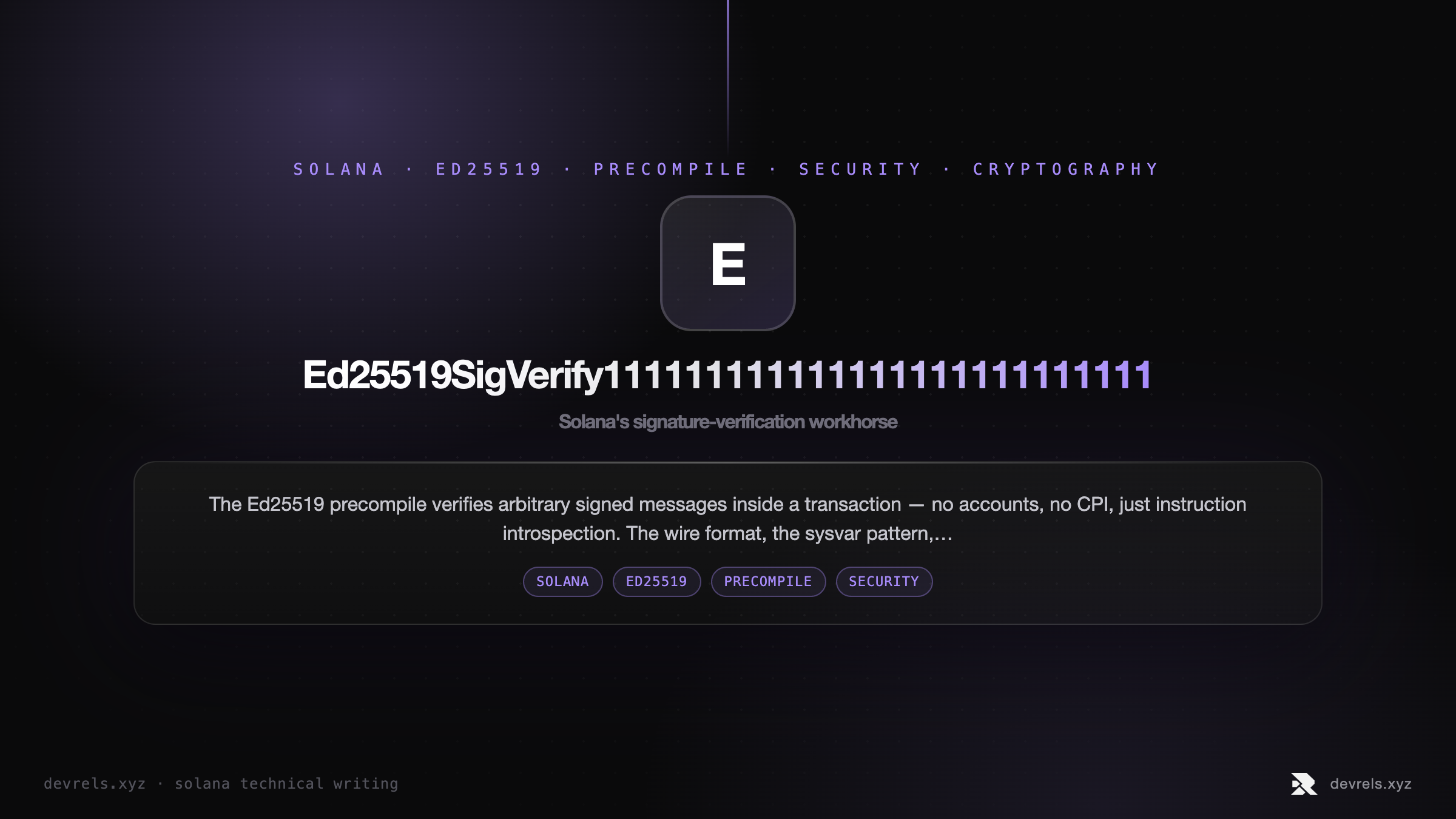 Ed25519SigVerify111111111111111111111111111: Solana's signature-verification workhorse
