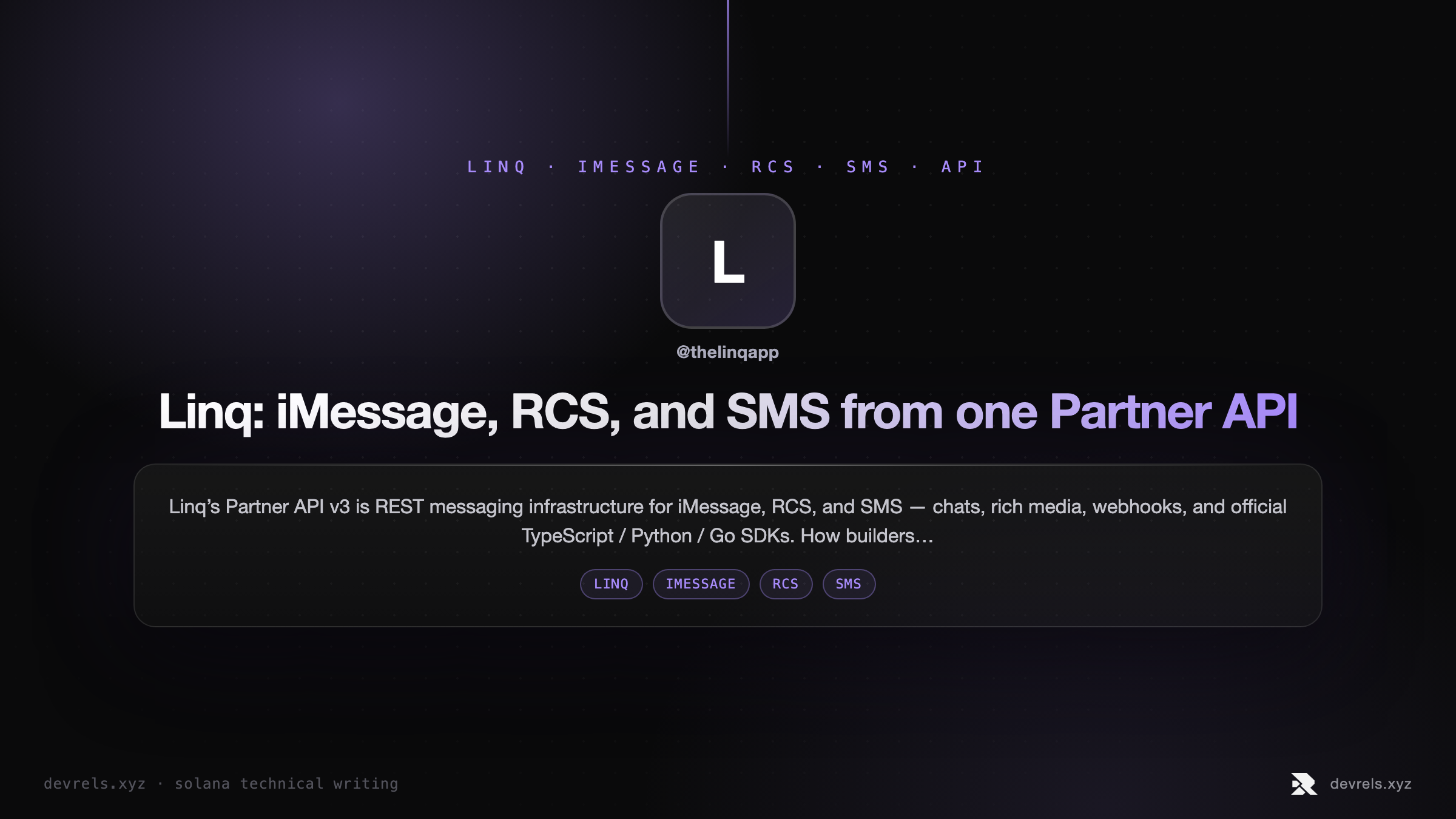 Linq: iMessage, RCS, and SMS from one Partner API