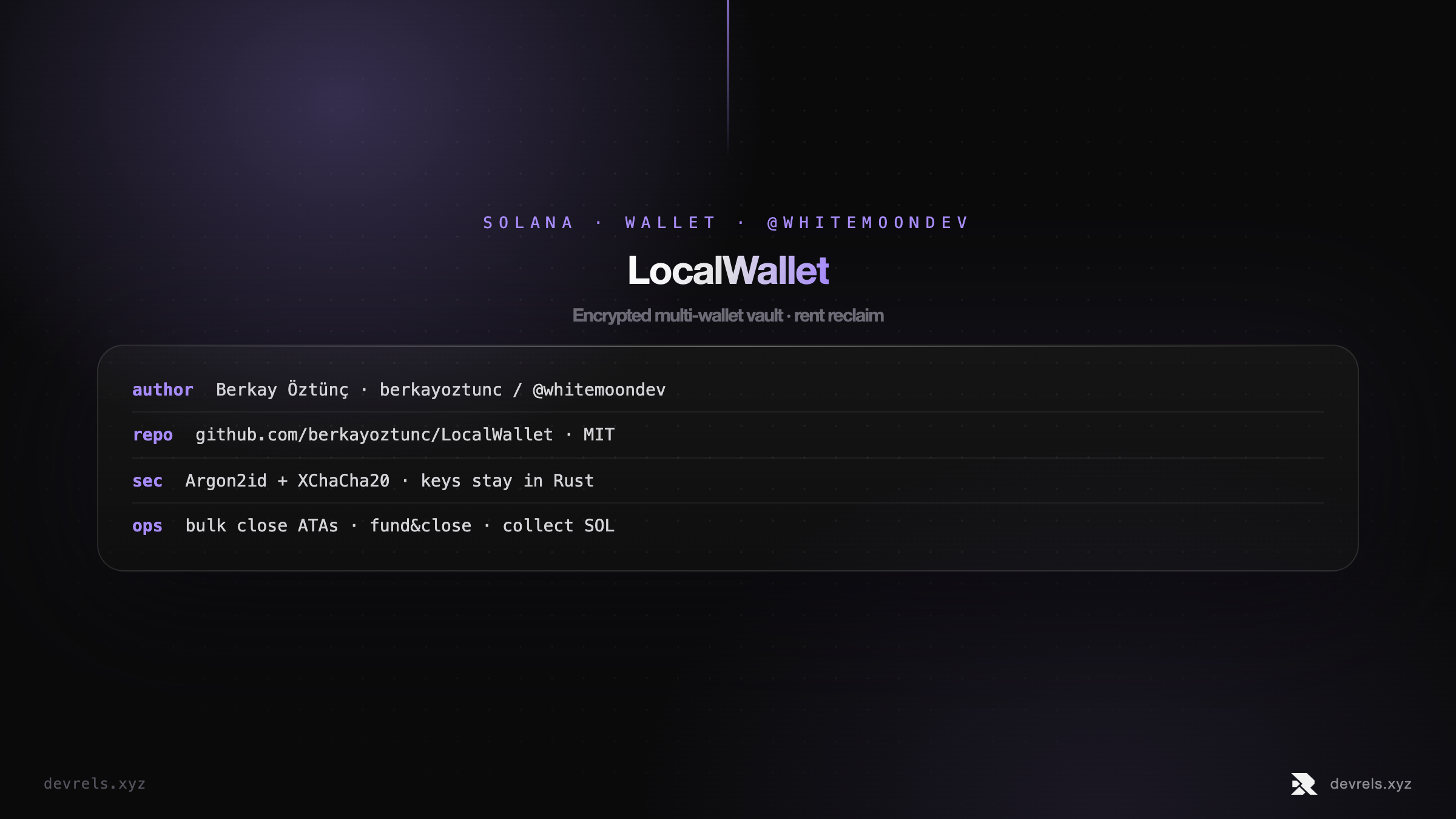 LocalWallet local Solana multi-wallet vault