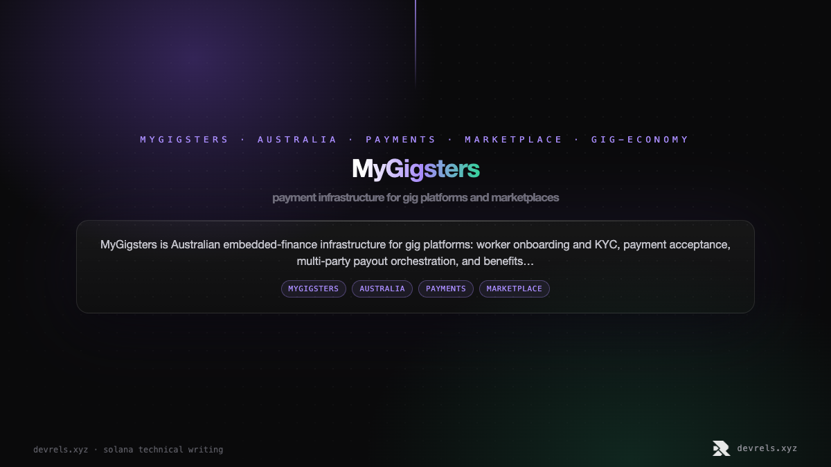 MyGigsters payment infrastructure for gig platforms