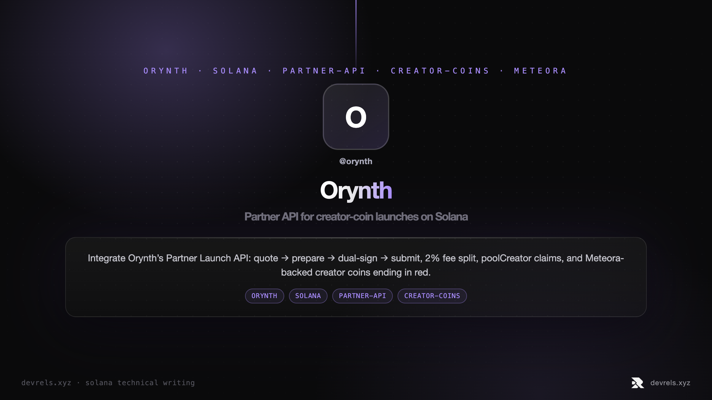 Orynth Partner API launch flow
