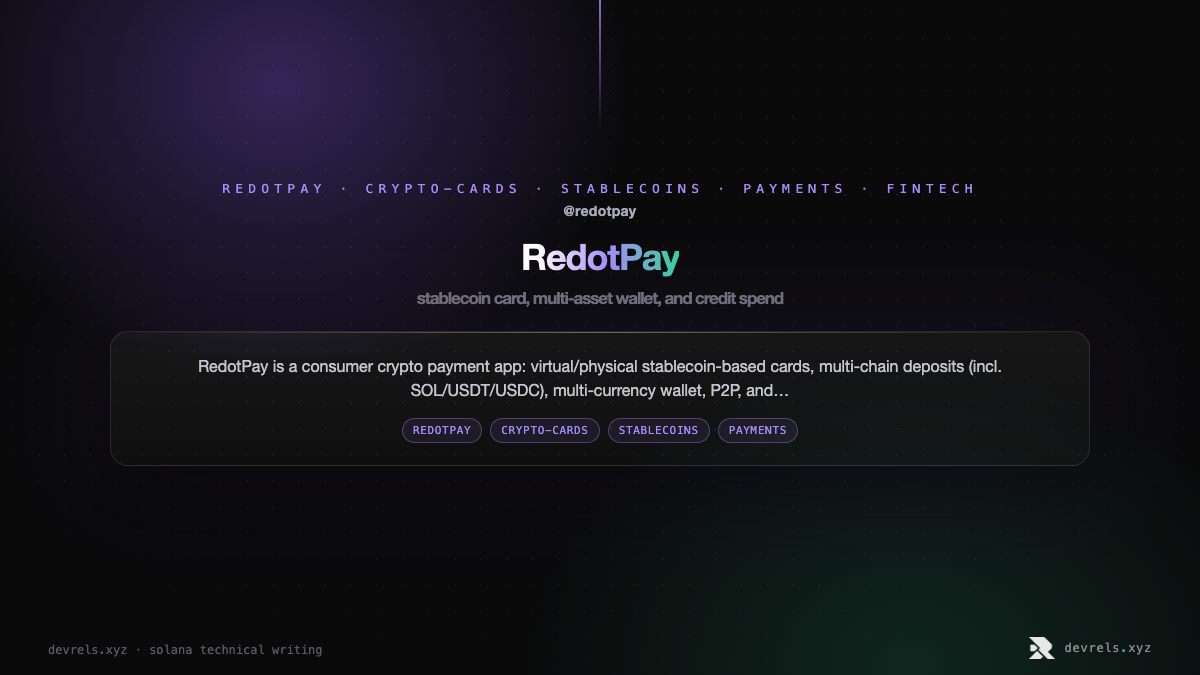 RedotPay stablecoin card and wallet
