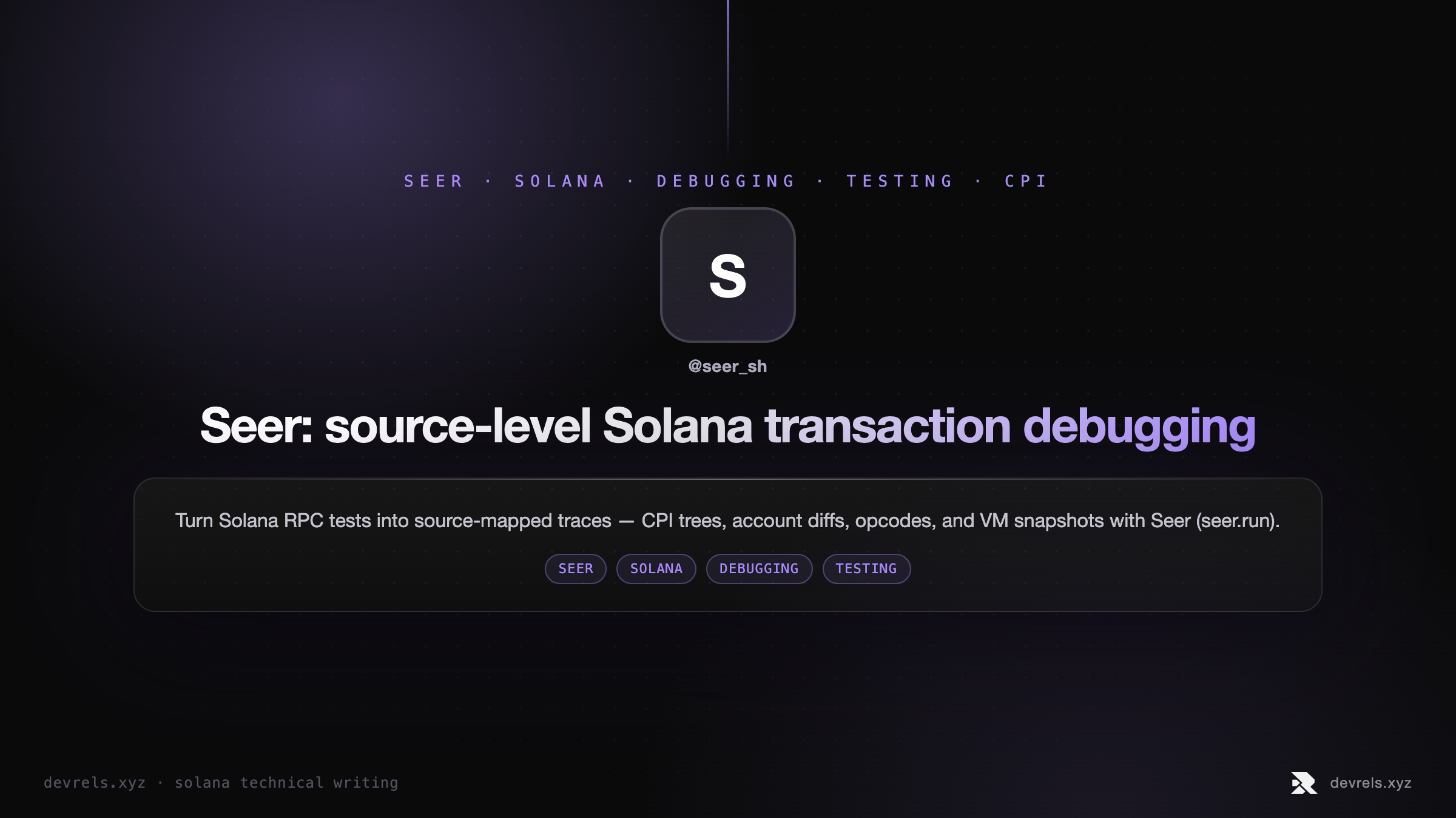 Seer Solana transaction debugger
