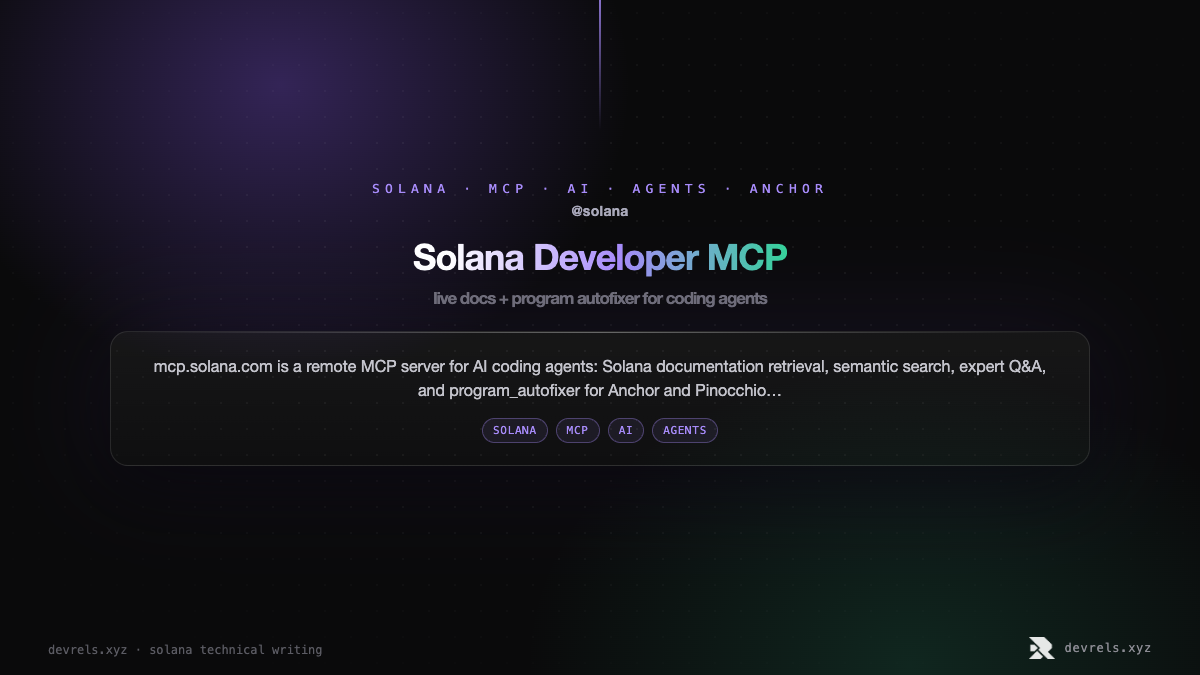 Solana Developer MCP for coding agents