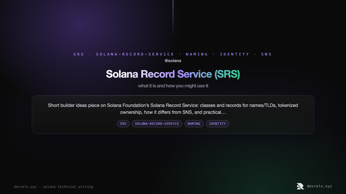 Solana Record Service SRS classes and records