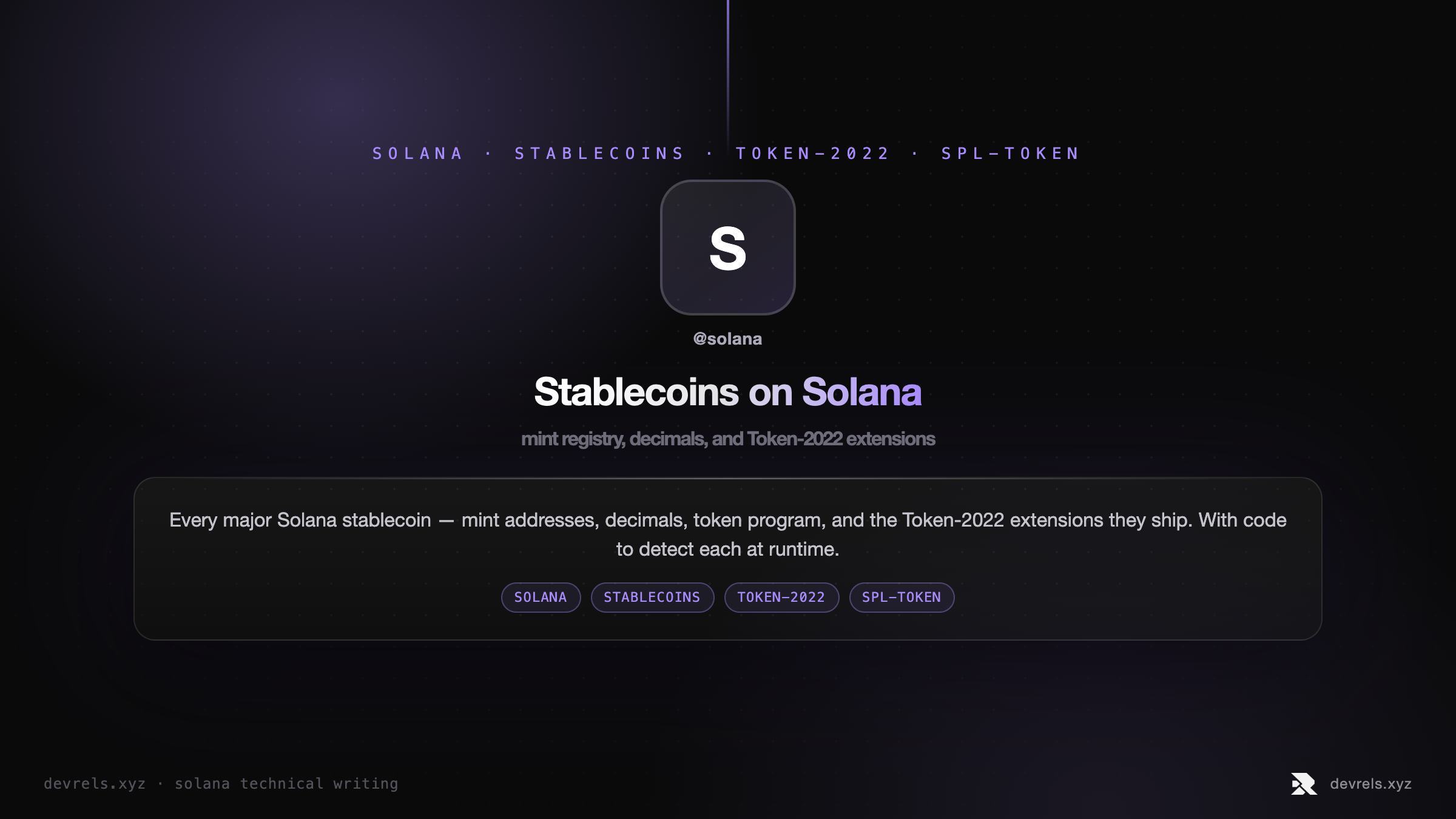Stablecoins on Solana: mint registry, decimals, and Token-2022 extensions