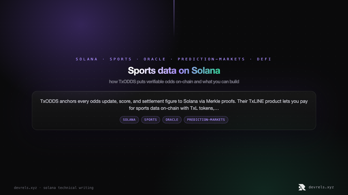 Sports data on Solana: how TxODDS puts verifiable odds on-chain and what you can build