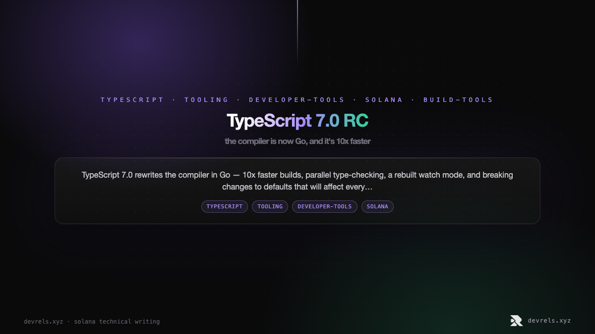 TypeScript 7.0 RC: the compiler is now Go, and it's 10x faster